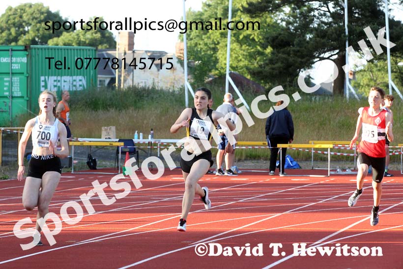 200 metres, 2021 North East Grand Prix No.4, Monkton, Wednesday, June 30th. Photo: David T. Hewitson/Sports for All Pics